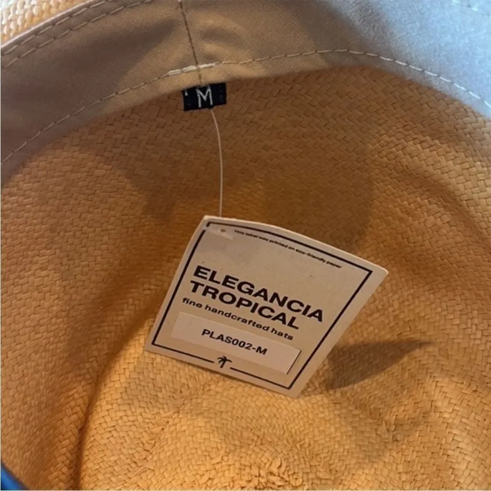 Anthropologie x Elegancia Tropical Straw Boater Size M